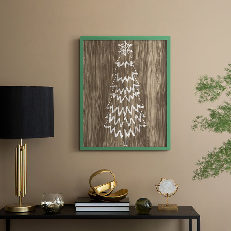 «Barnwood Wonderland», reproduction encadrée en bois massif, Vert, H 11 po x l 9 po