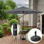 9FT Round Patio Umbrella with 19lb Weighted Base - Auto Tilt, Easy Crank, Vented Canopy Outdoor Umbrella for Shade - For Deck, Balcony, Porch, Backyard, or Pool by Pure Garden (Grey)-1605418828
