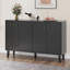 Buffet avec rangement, armoire de rangement pour la cuisine avec 4 portes, console pour le salon, la salle à manger, le vestibule, noir