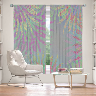 Paire de rideaux obscurcissant en polyester Rovario