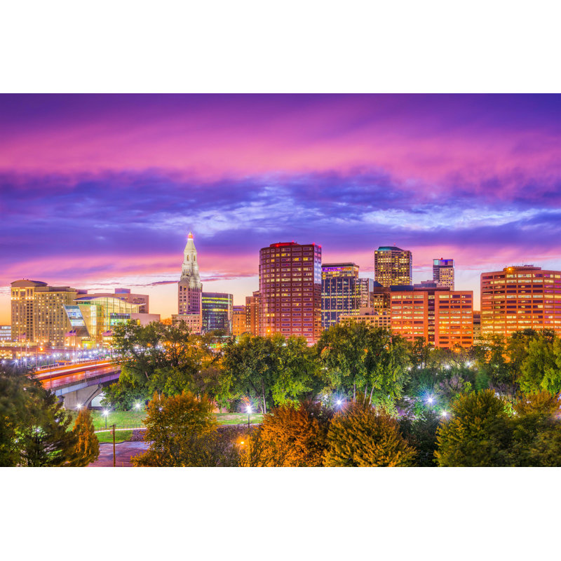 Hartford, Connecticut, USA - photographie sur toile tendue, H 32 po x l 48 po