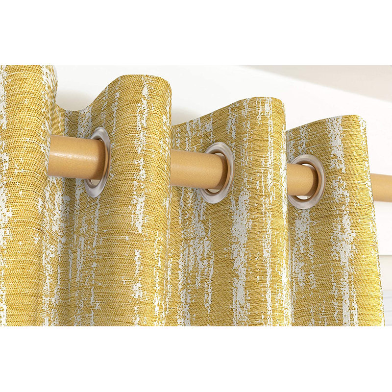 Ariton Blackout Curtain Pair, 167 W x 182 D cm, Mimosa Yellow