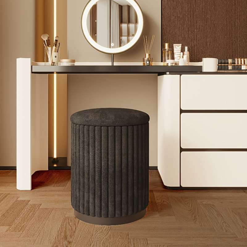 Manufactured Wood Accent Stool, Black