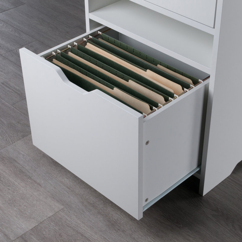 19.2'' Wide 2 -Drawer File Cabinet, White