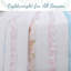 Ensemble de courtepointe réversible 100% coton blanc / bleu / rose -1316821563