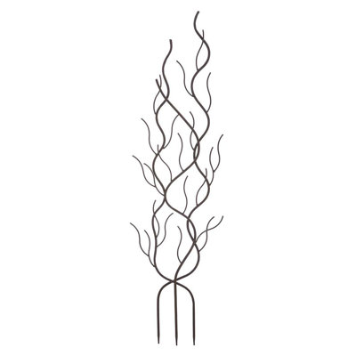 Treillis de jardin abstrait en métal avec piquet à trois branches