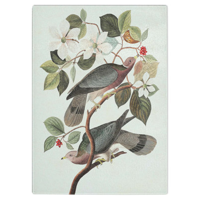 Tempered Glass Band-Tailed Pigeons Chopping Board