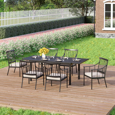 Ensemble repas pour 6 personnes avec coussins Argyri