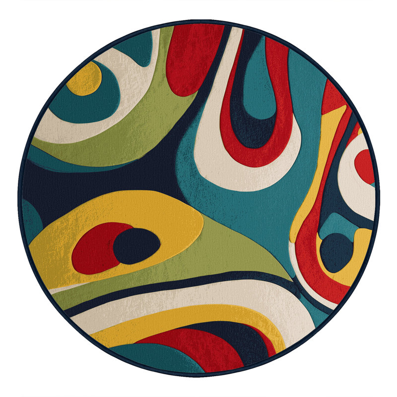 Retro Snap Rug, Round 4'