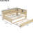 Antique White Milk Full Size Daybed With Storage And Trundle - Solid Pine Wood+, For Friends, No Box Spring Required Wood Shelves In Aesthetic,