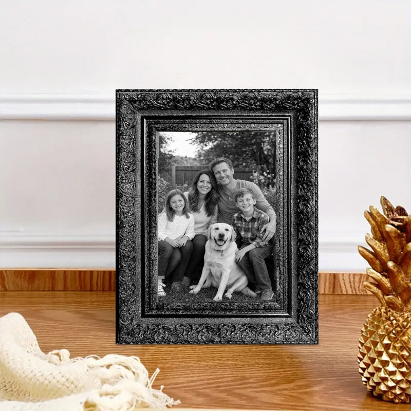 Cadre photo 3 pièces 5 po x 7 po noir raffiné pour tablette de bureau