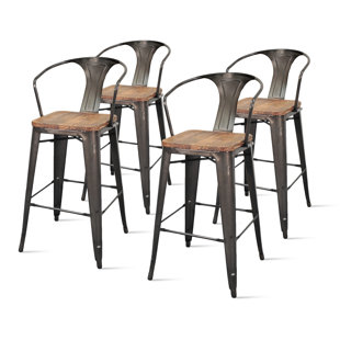 Nesbit Counter Stool with Metal Frame (Set of 4)
