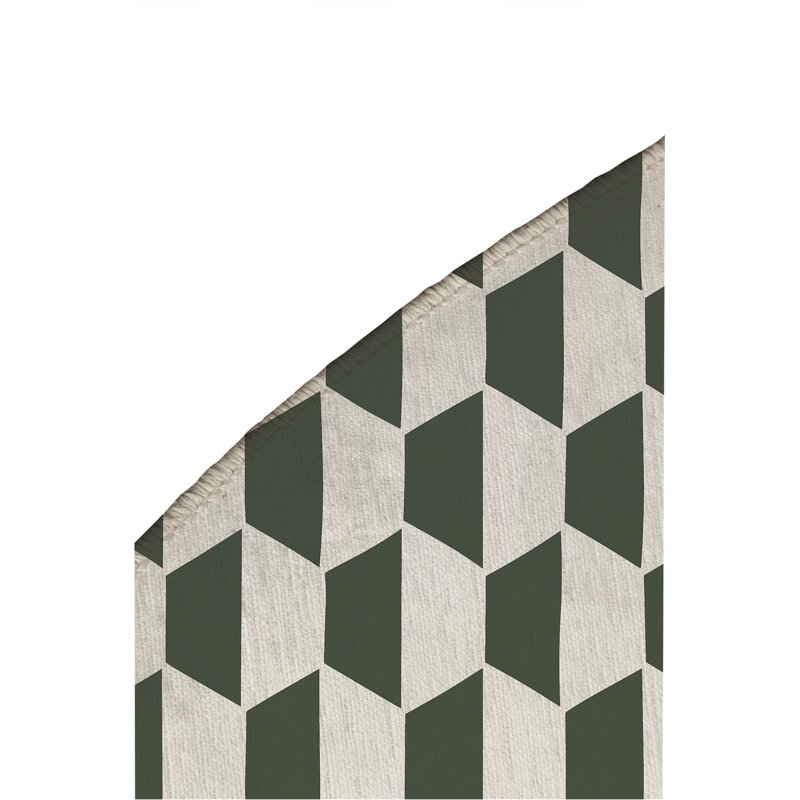 Hex Non-Slip Outdoor Rug, Round 5'
