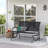 2 Rocking Glider Chair, Patio Double Swing Bench. Powder Coated Steel Frame. Comfortable Sling Fabric. Water-, Quick-Drying, -. Backyard Garden Porch Seat, Black. 47.04" L X 27.5" W 33.5" H. 45" Seat
