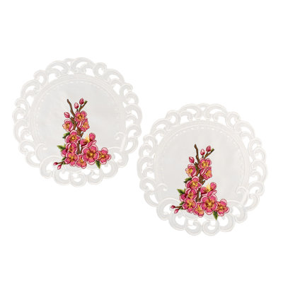 Cherry Blossom Doily, Sets Of 2 (11" RD)