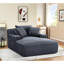 Fauteuil-lit Comfy Sleeper en velours côtelé gris-990049377