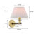 Light Steel & Linen Dimmable Arm Sconce-1798159330
