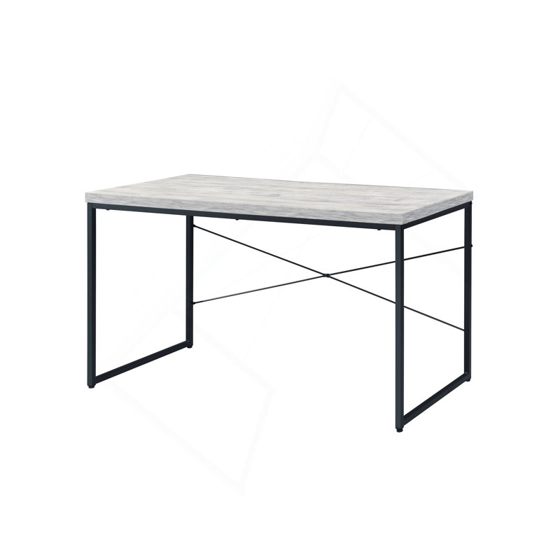 Bureau d'écriture industriel polyvalent avec une construction robuste et un design élégant, Gris clair