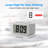 Self-Sensing Digital Alarm Clock - Silver