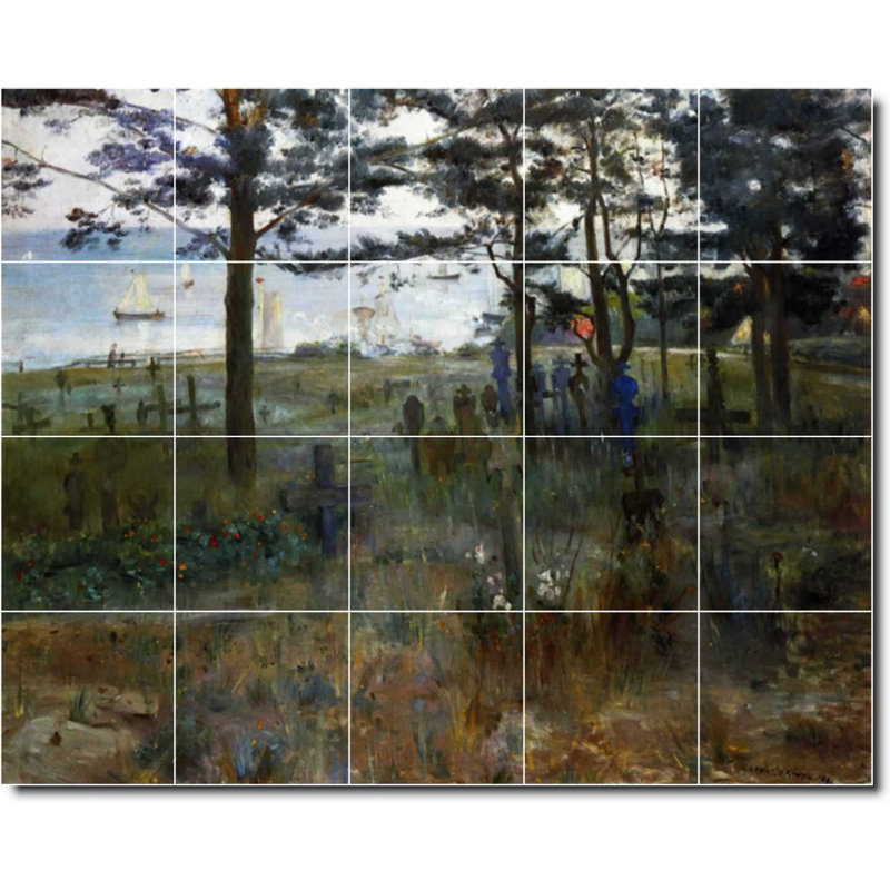 Carreau de céramique 21,25 po x 17 po 4,25 po x 4,25 po, Bord de l'eau 01982