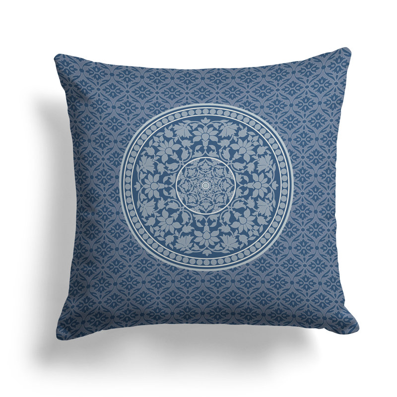 Square Cushion, Blue/Grey, 41cm H x 41cm W