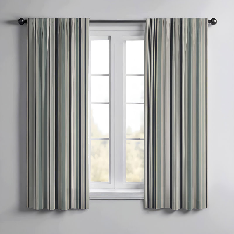Paire de rideaux semi-transparents en polyester Elasha, L 40 po x L 61 po