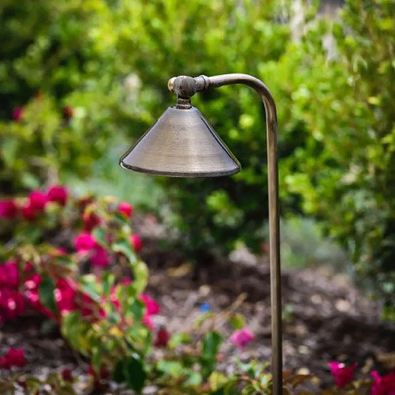 Natural Brass 21.75'' LED Pathway Light with Directional Fixture