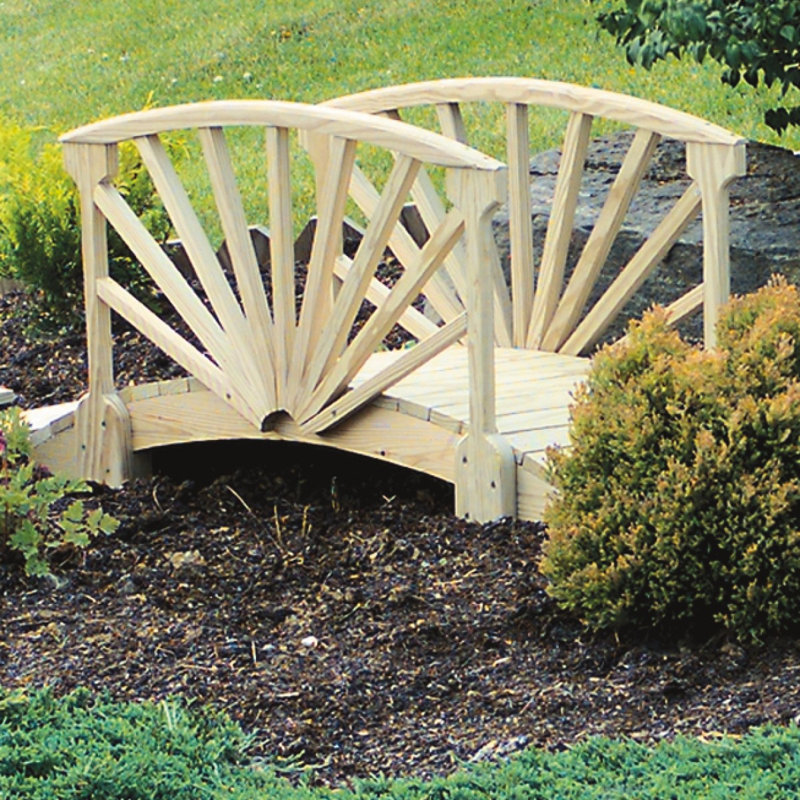 Pressure Treated Pine Garden Bridge