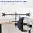 Telescoping Dual Monitor Desk Mount