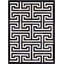 Area Cowhide Geometric Area Rug in Black/Cream-1577026475
