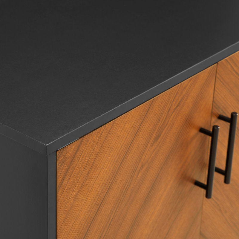 Aminatou Accent Cabinet, Acorn/Black