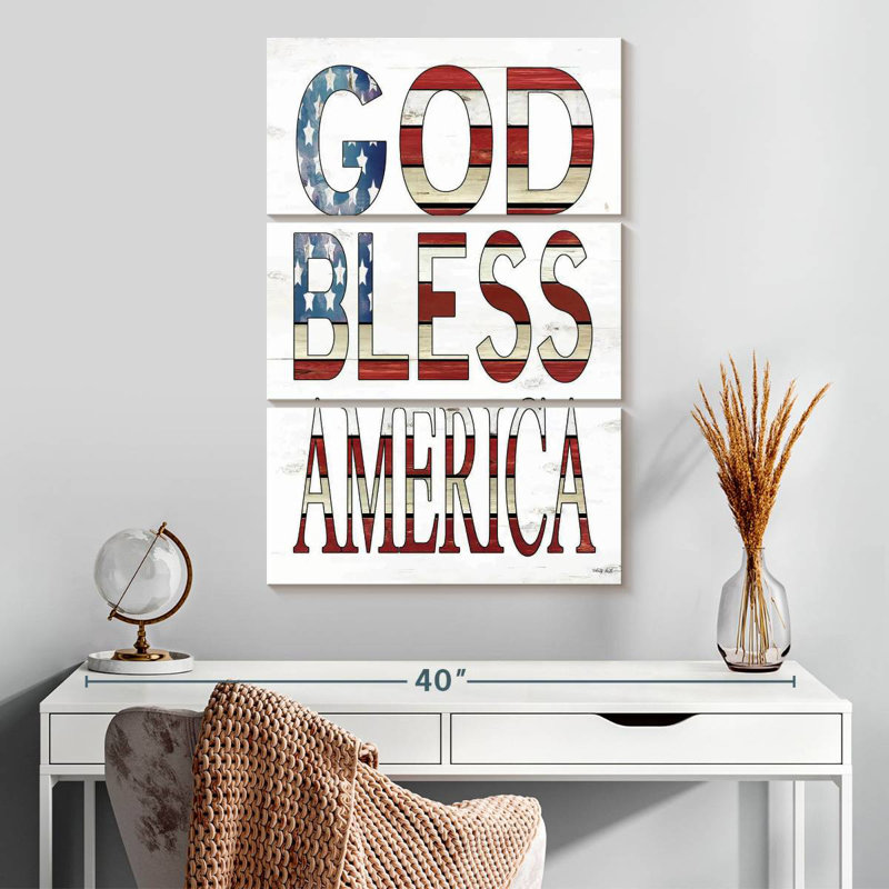 Kema Patriotic God Bless America, H 32 po x l 20 po