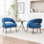 Fauteuil en velours avec pieds noirs Mann-301841609