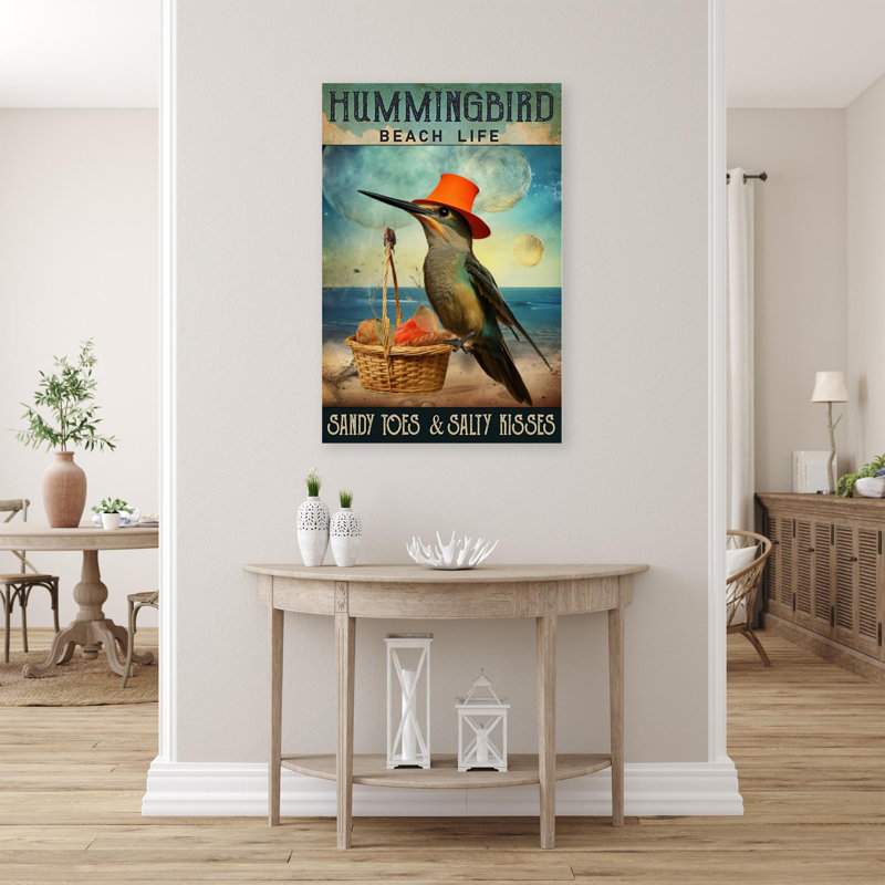 " Hummingbird Beach Life ", 36" H x 24" W x 1.25" D