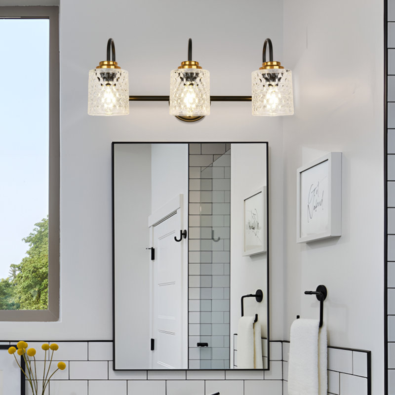 Nafissa Dimmable Vanity Light, Black/Gold