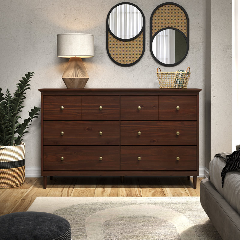 Commode 6 tiroirs - Spencer - Noyer