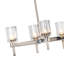 Luminaire suspendu linéaire à 10 lumières pour îlot de cuisine avec abat-jour transparent Lucian-88775030