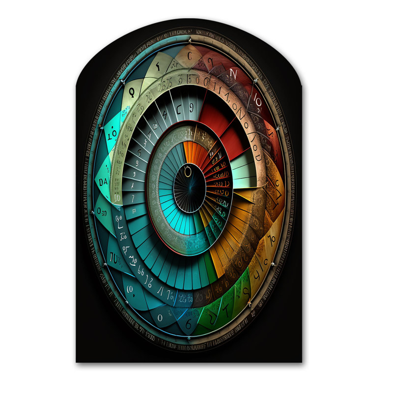 Ramos - Astrologie en forme d'arche, art mural asymétrique, H 34 po x l 25 po