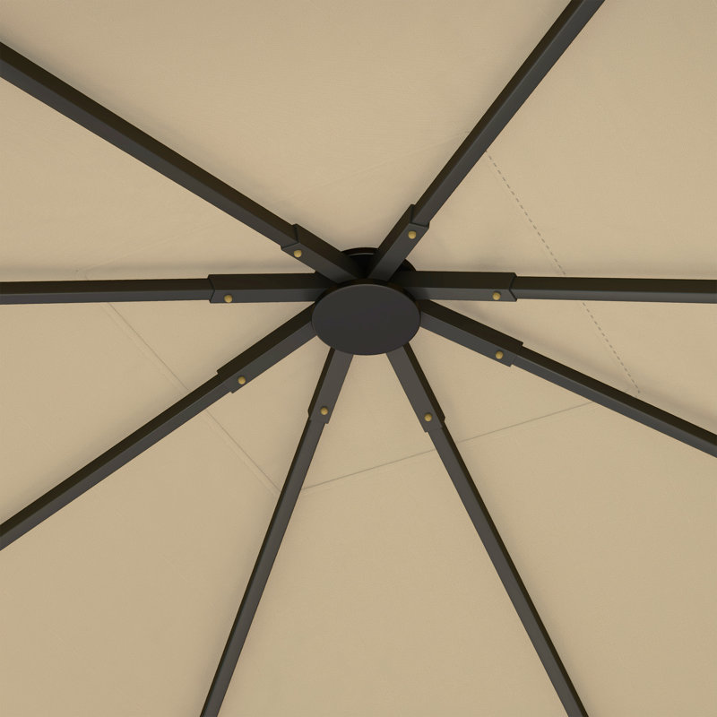 Outsunny 3 x 3(m) Gazebo Canopy Replacement Cover, COVER ONLY, Beige