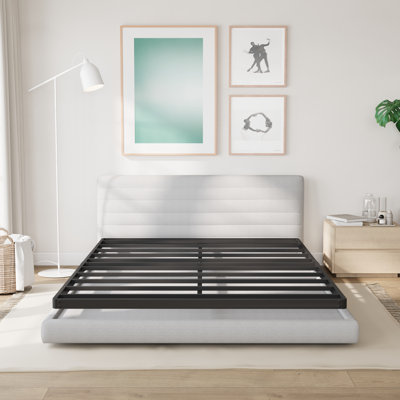 Bercht 2" Low Profile Metal Box Spring Bunkie Board, Thin Bed Slat Replacement(No legs)