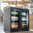 Undercounter Beverage Refrigerator With Glass Door, Bar Cooler Commercial Display Fridge For Beer Drink Soda With Temperature Control, 7.2cu. Ft. Large Capacity-107403153