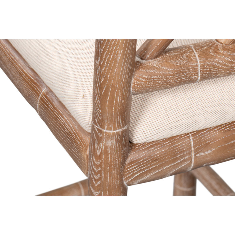 Brighton Upholstered Stool with Solid Wood Frame