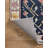 Moroccan Machine Made Power Loom Polyester Area Rug in Rust/Navy-78565290