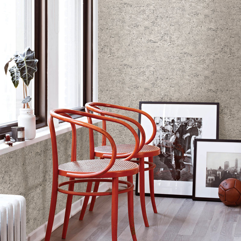 Rouleau de papier peint industriel en béton 33 pi x 20,5 po, Taupe