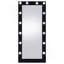 Miroir de sol 32 po x 71 po avec éclairage DEL noir brillant-106899350