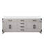 Meuble-lavabo double en chêne gris 80 po X P 22 po D, avec plateau en quartz blanc-117980363