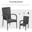 Chaises de patio blanc crème avec coussins. De 4 chaises empilables Pe & Comfy pour terrasse. Plan d'eau. L 22 po x P 23,5 po x H 37,5 po. Capacité de poids de 264 lb. Assemblage requis