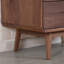 Commode d'appoint avec rangement en noyer noir