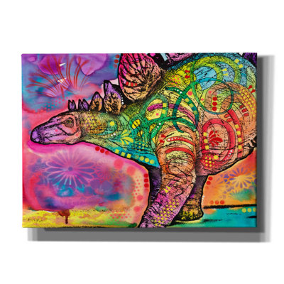 'Stegosaurus' by Dean Russo, Canvas Wall Art