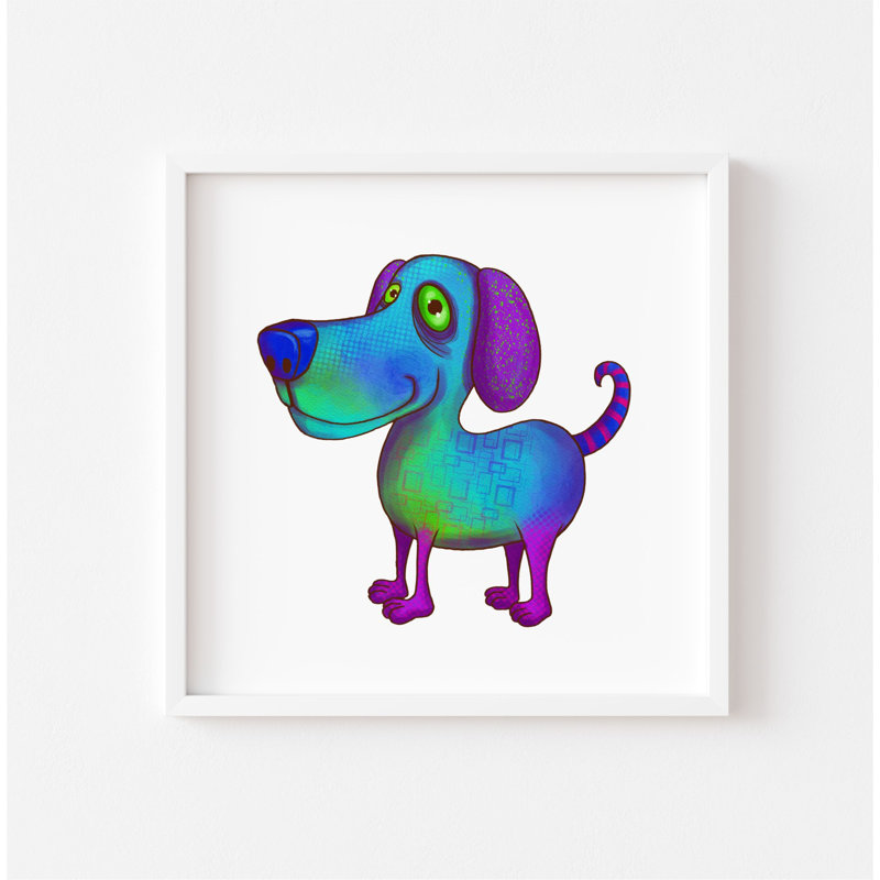 Colourful Dog - Print on Plastic / Acrylic